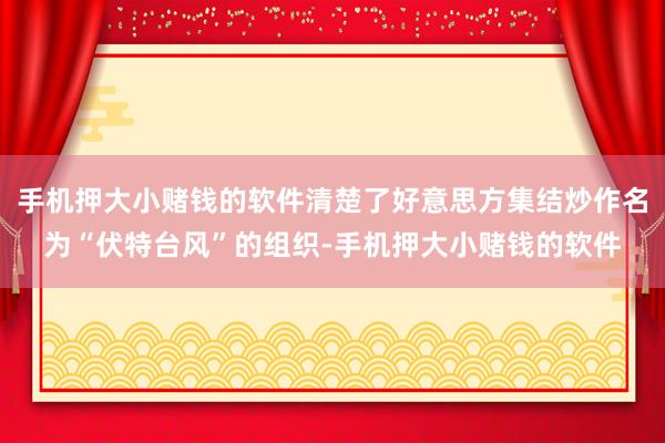 手机押大小赌钱的软件清楚了好意思方集结炒作名为“伏特台风”的组织-手机押大小赌钱的软件