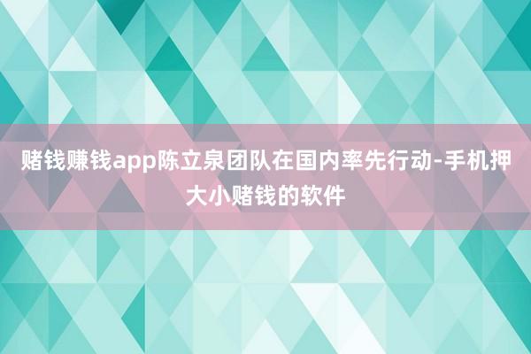 赌钱赚钱app陈立泉团队在国内率先行动-手机押大小赌钱的软件