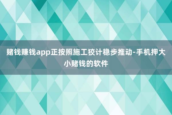 赌钱赚钱app正按照施工狡计稳步推动-手机押大小赌钱的软件