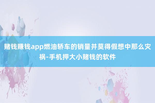 赌钱赚钱app燃油轿车的销量并莫得假想中那么灾祸-手机押大小赌钱的软件