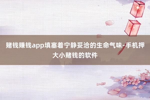 赌钱赚钱app填塞着宁静妥洽的生命气味-手机押大小赌钱的软件