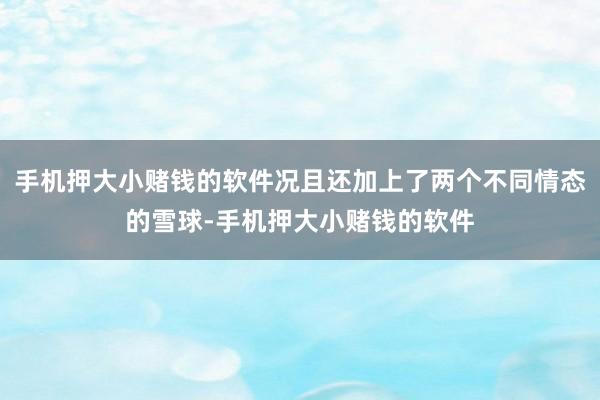 手机押大小赌钱的软件况且还加上了两个不同情态的雪球-手机押大小赌钱的软件